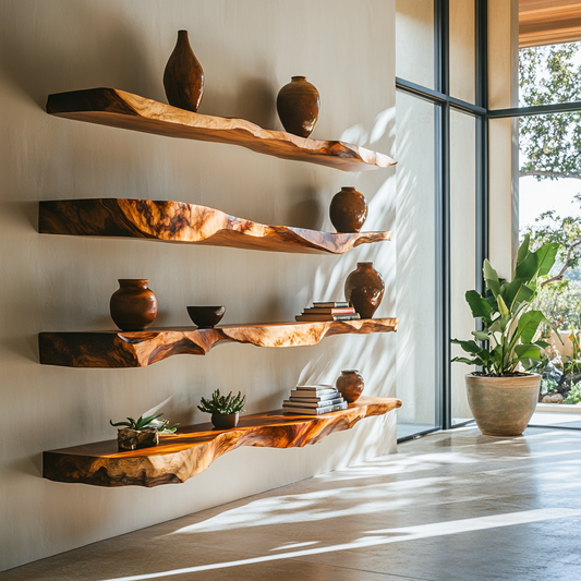 Varneth Live Edge Solid Wood Floating Shelf SPA503125