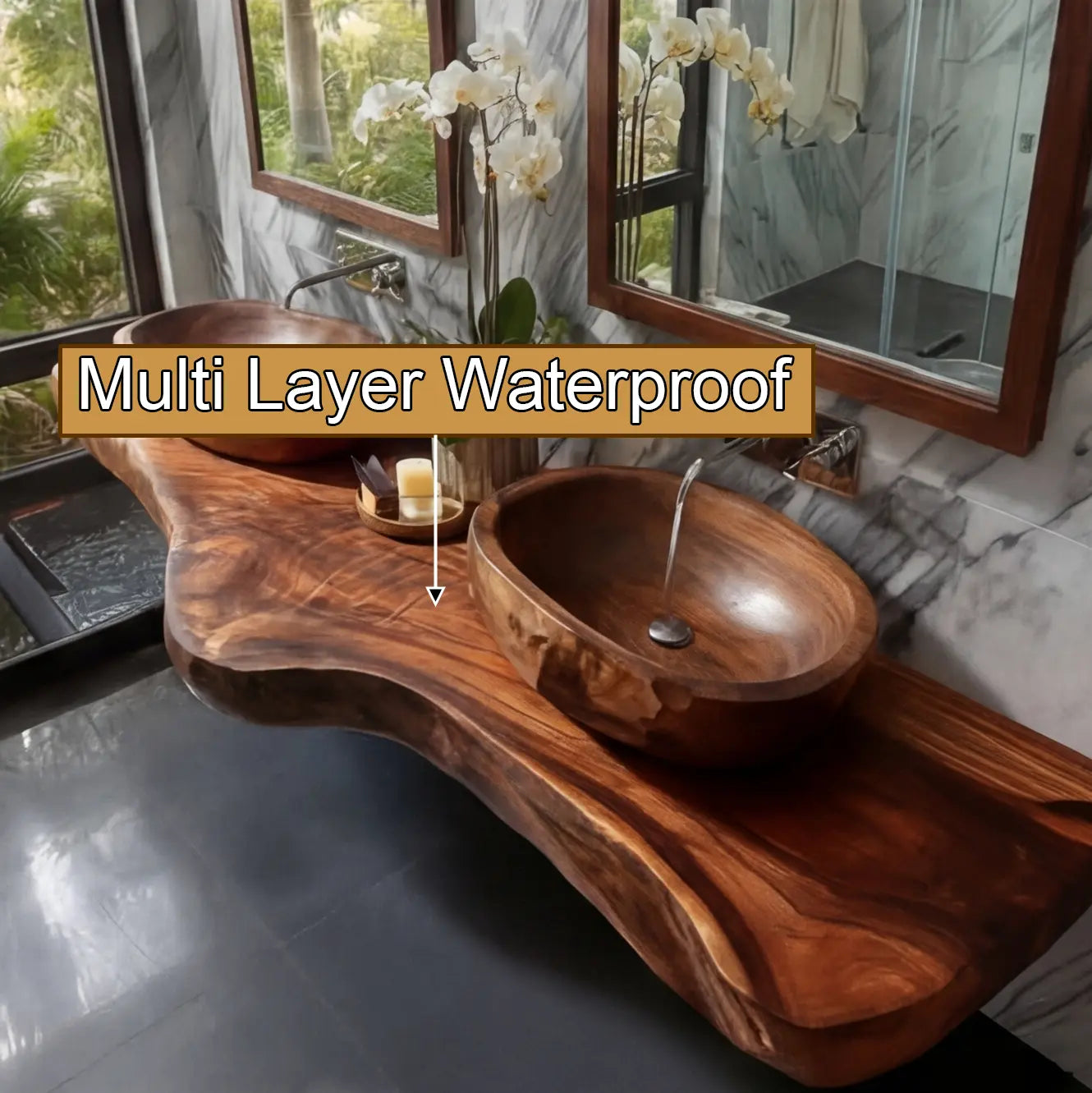 Velcanto Live Edge Solid Wood Floating Bathroom Vanity SPA349352 Lynnsnail