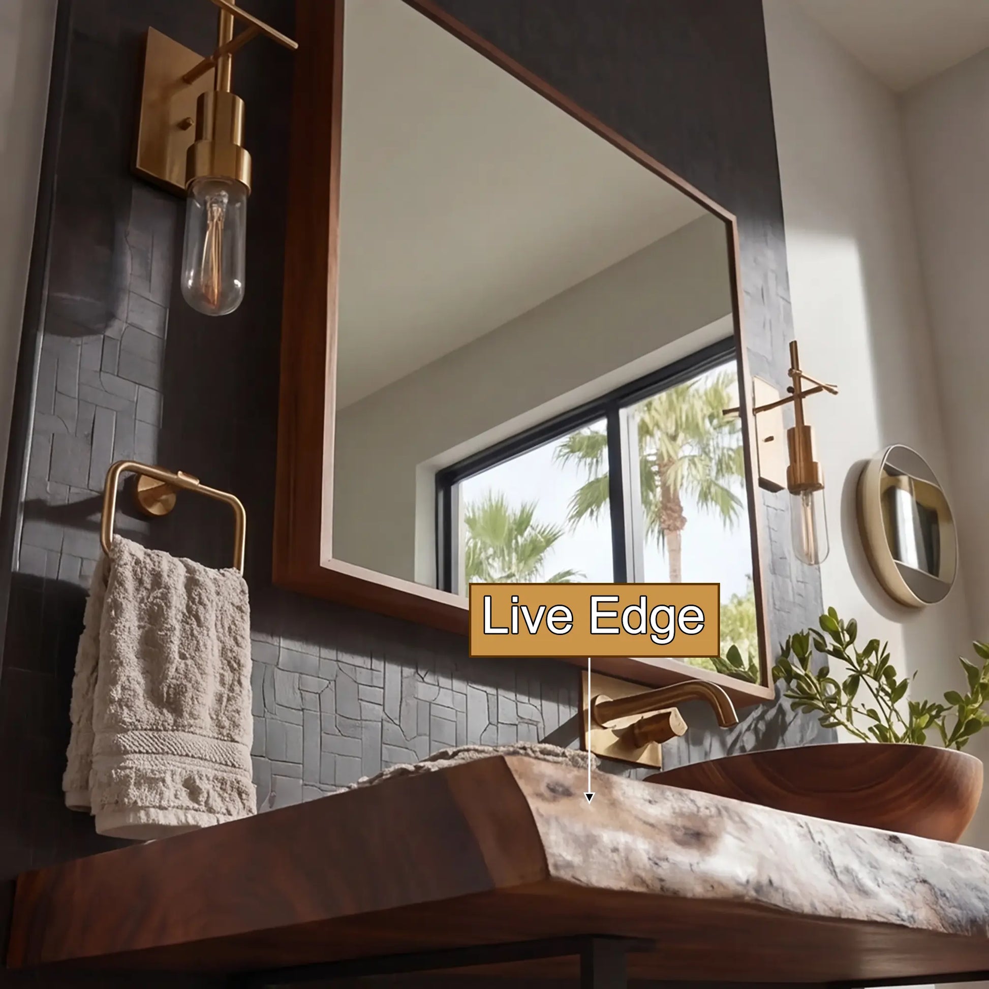 Velmora Live Edge Solid Wood Floating Bathroom Vanity SPA358942 Lynnsnail