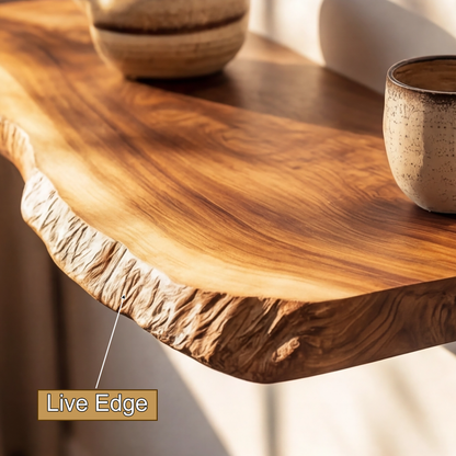 Velorin Live Edge Solid Wood Floating Shelf SPA635142