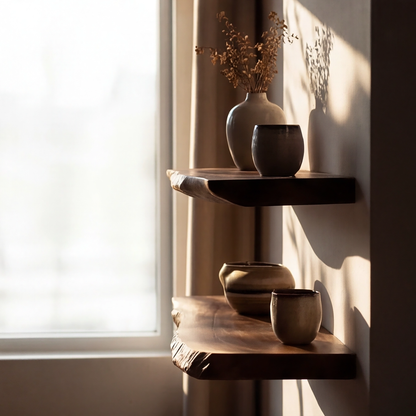 Velorin Live Edge Solid Wood Floating Shelf SPA635142