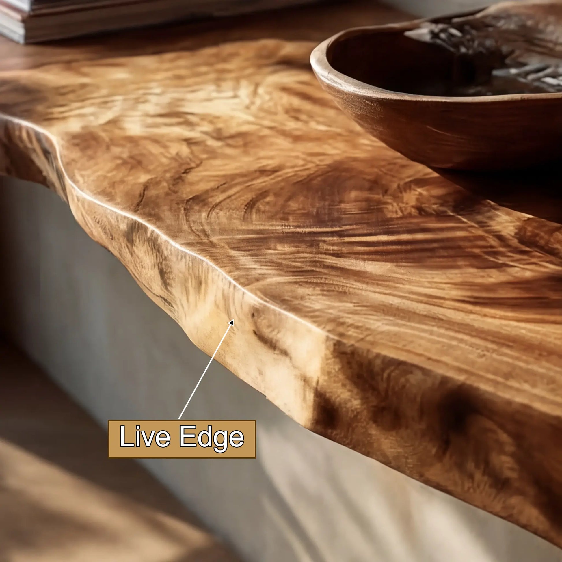 Velrion Live Edge Solid Wood Floating Shelf SPA900006 Lynnsnail