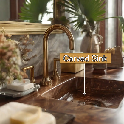 Virello Live Edge Solid Wood Floating Bathroom Vanity with Integrated Sink SPA242234 Lynnsnail