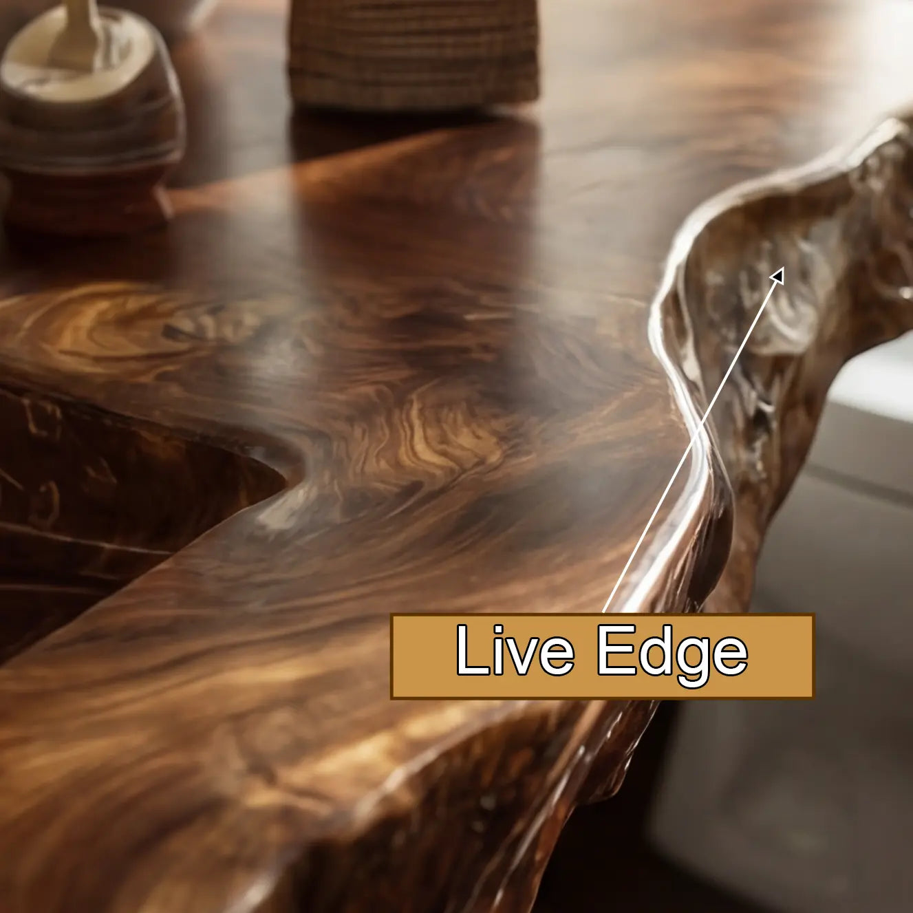 Virello Live Edge Solid Wood Floating Bathroom Vanity with Integrated Sink SPA242234 Lynnsnail