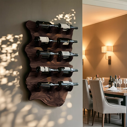 Farmhouse Wooden Live Edge Wine Holder For Furniture Decor Lynnsnail