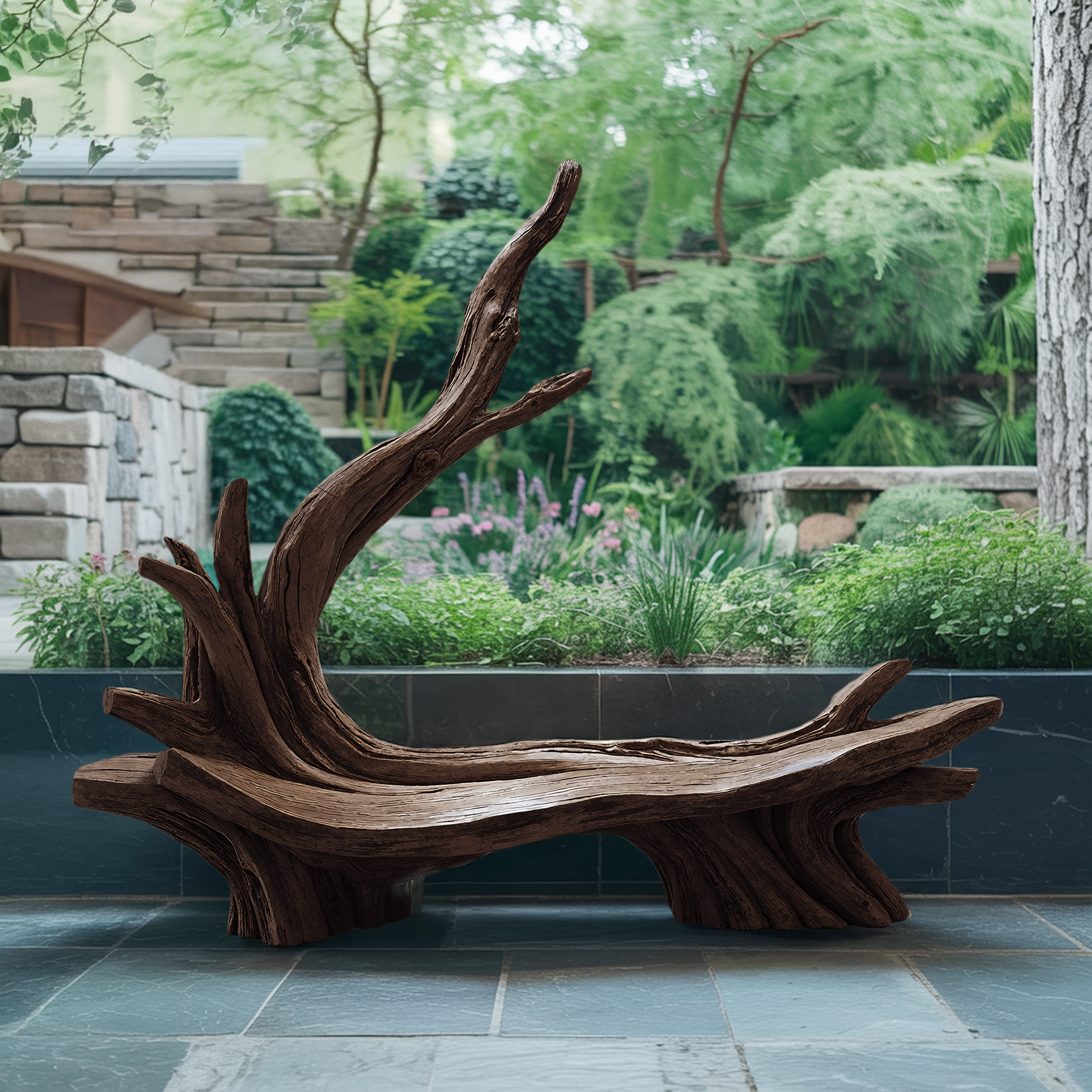 Handcrafted Live Edge Bench For Artistic Patio Designs Lynnsnail
