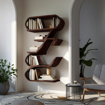 Modern Sculptural Wall Shelf For Living Room Display Lynnsnail