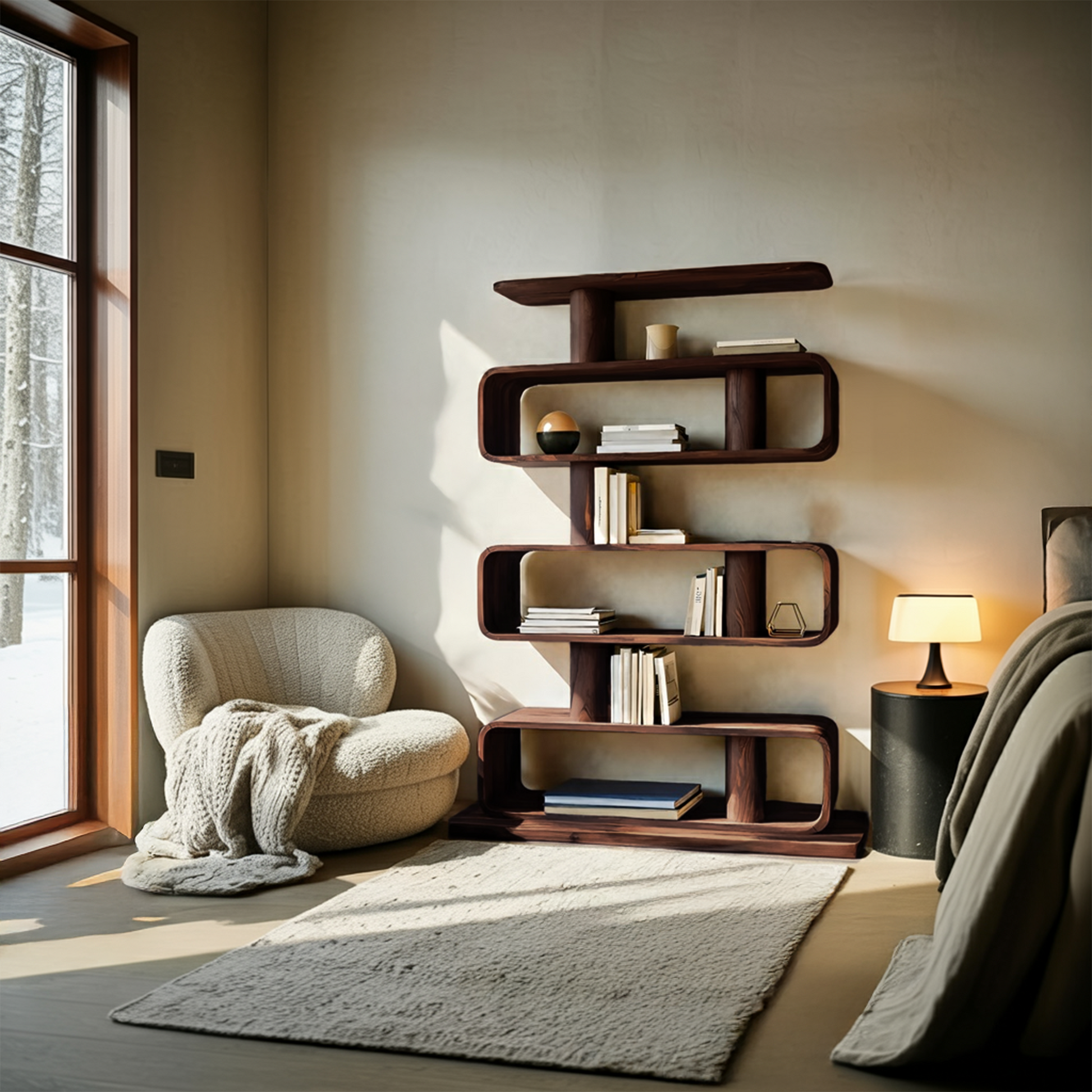 Minimalist Bookshelf With Shelves For Stylish Living Room Lynnsnail