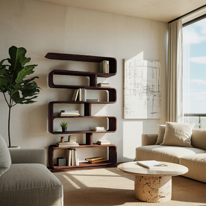 Modern Bookcase Freestanding Shelving Unit For Home Organization Lynnsnail