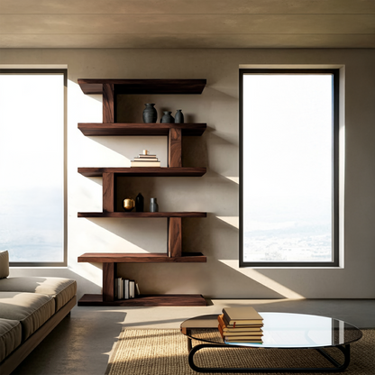 Contemporary Bookshelf With Clean Lines For Living Room Lynnsnail