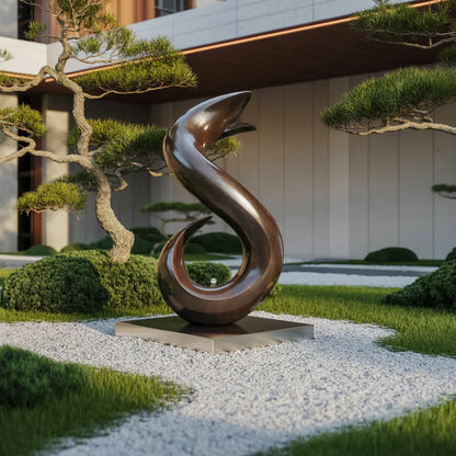 Handmade Abstract Wooden Sculpture For Living Room Lynnsnail