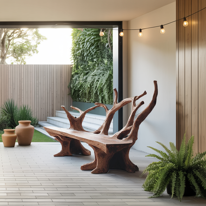 Handcrafted Branch Bench For Living Room Statement Pieces Lynnsnail