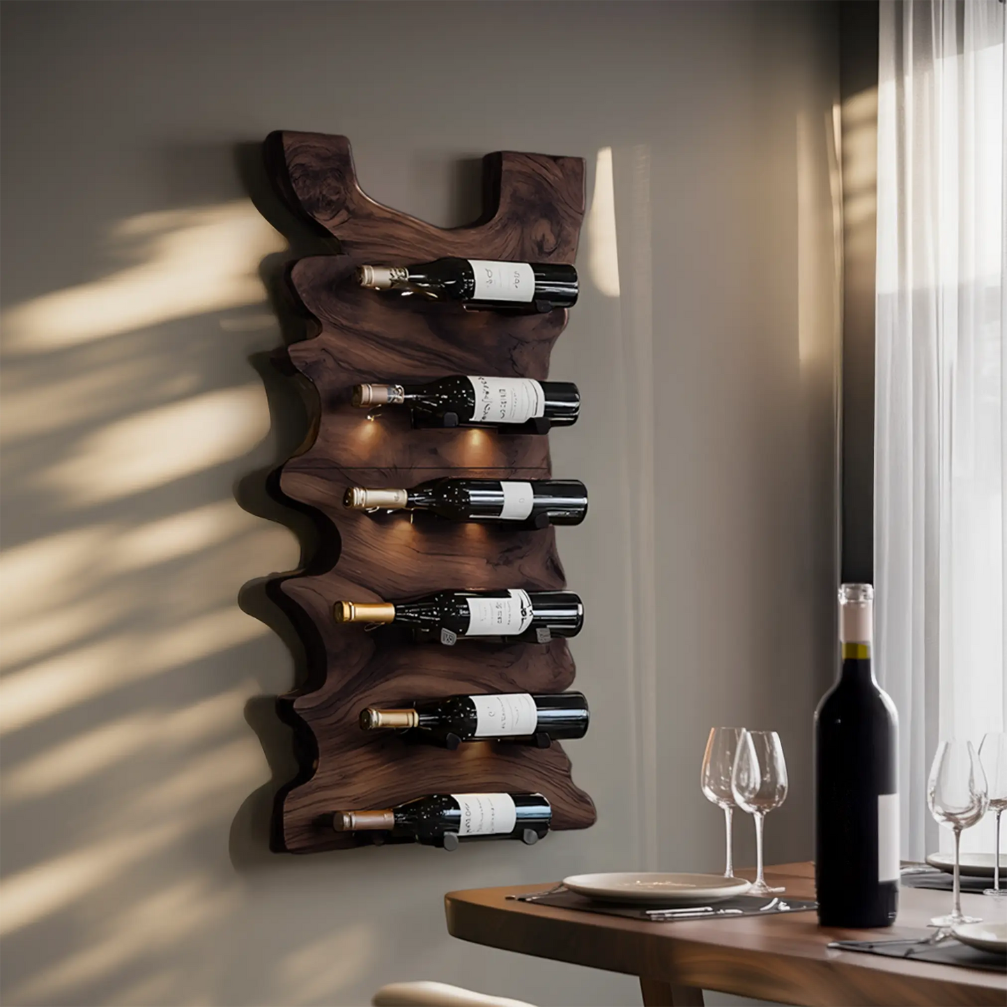 Handcrafted Live Edge Wine Holder For Entryway Design Ideas Lynnsnail