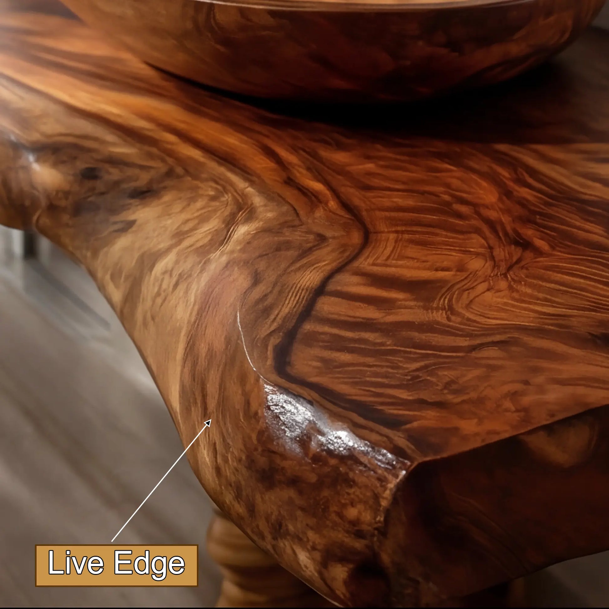 Zeravon Live Edge Solid Wood Floating Bathroom Vanity SPA751828 Lynnsnail