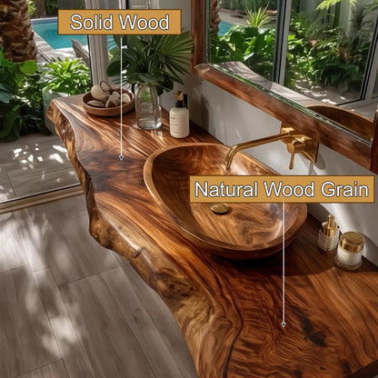 Zeravon Live Edge Solid Wood Floating Bathroom Vanity SPA751828 Lynnsnail