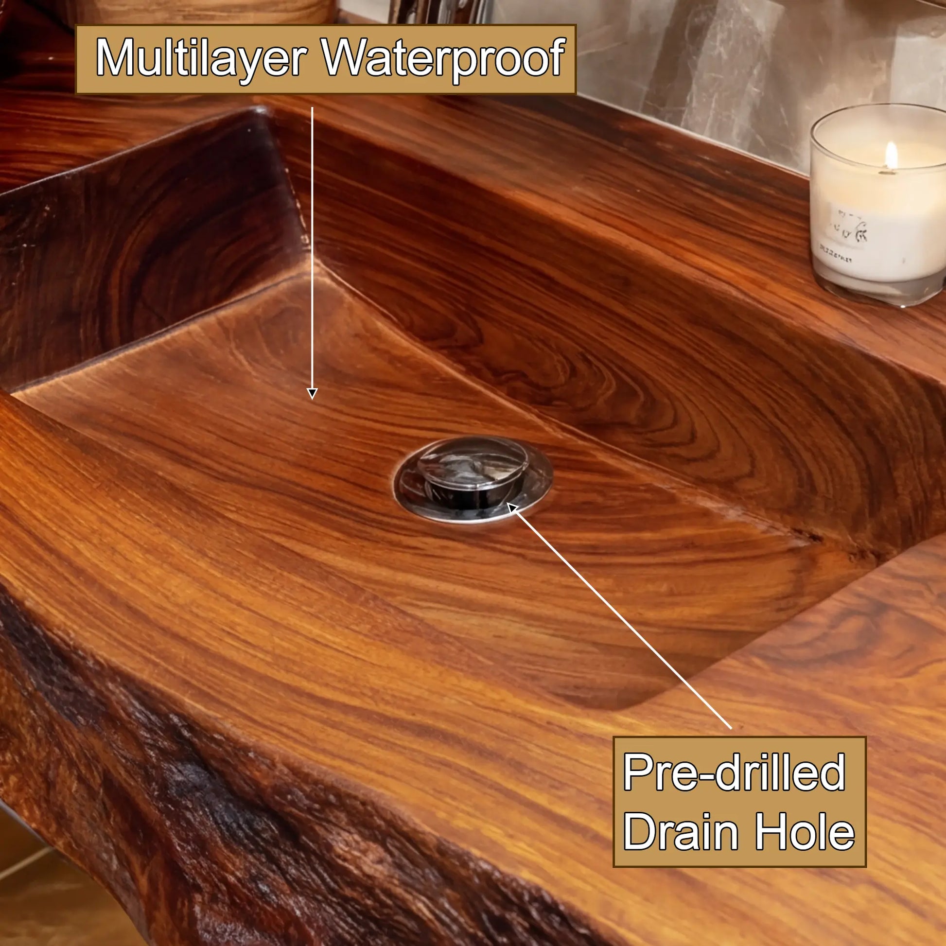 Zorvyn Live Edge Solid Wood Floating Bathroom Vanity with Integrated Sink SPA965784 Lynnsnail