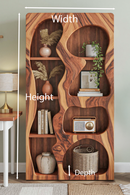 Organic Sculptural Bookshelf For Living Room Or Office Lynnsnail