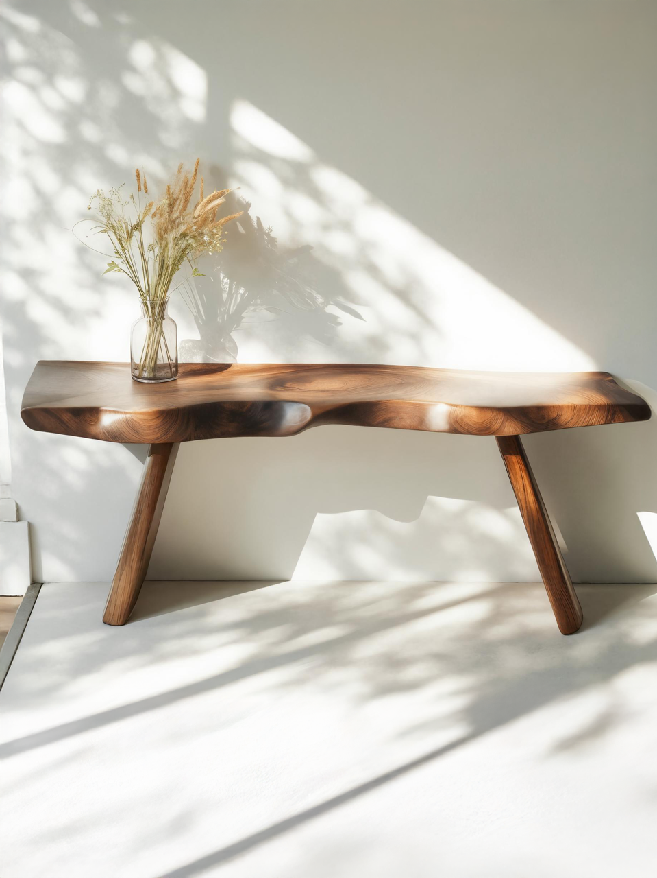 Organic Live Edge Bench For Entryway Or Hallway Lynnsnail