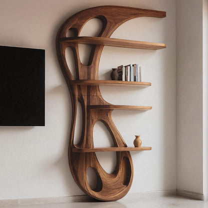 Modern Organic Bookshelf For Living Room Interior Decor Lynnsnail