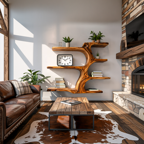 Contemporary Wooden Tree Bookcase For Living Room Lynnsnail