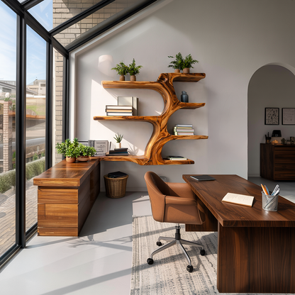 Contemporary Wooden Tree Bookcase For Living Room Lynnsnail