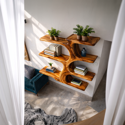 Contemporary Wooden Tree Bookcase For Living Room Lynnsnail