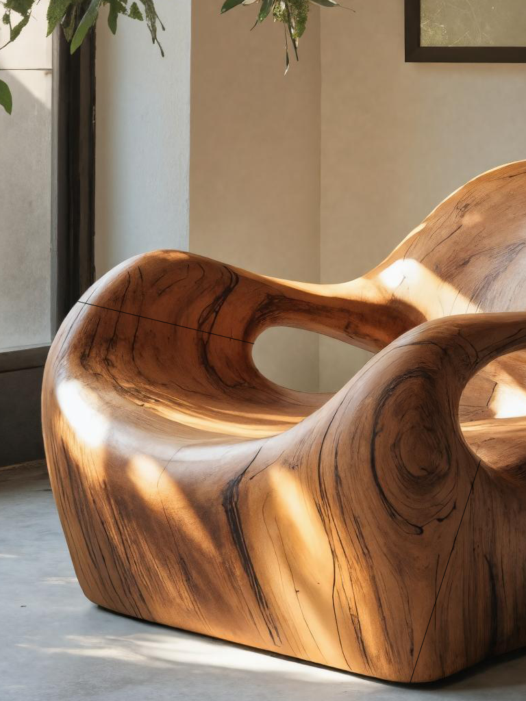 Modern Sculptural Lounge Chair For Living Room Or Reading Corner Lynnsnail