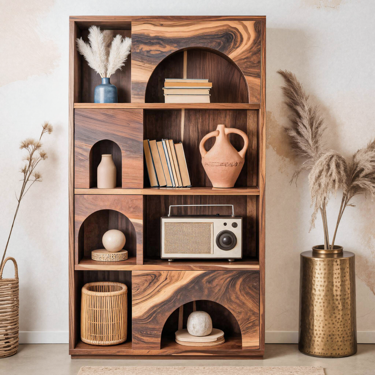 Modern Arch Bookshelf For Living Room Or Office Lynnsnail