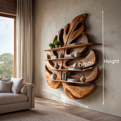 Modern Wooden Leaf Shape Shelf For Modern Home Lynnsnail