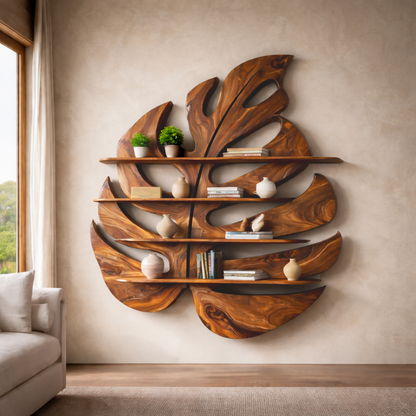 Modern Wooden Leaf Shape Shelf For Modern Home Lynnsnail