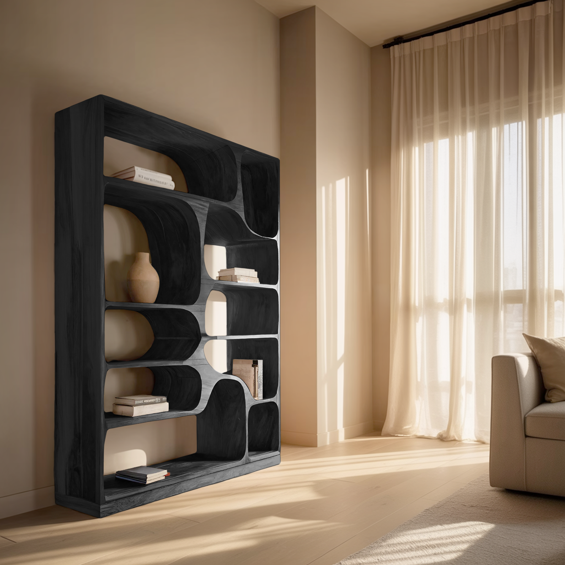 Artistic Bookcase For Living Room Or Bedroom Lynnsnail