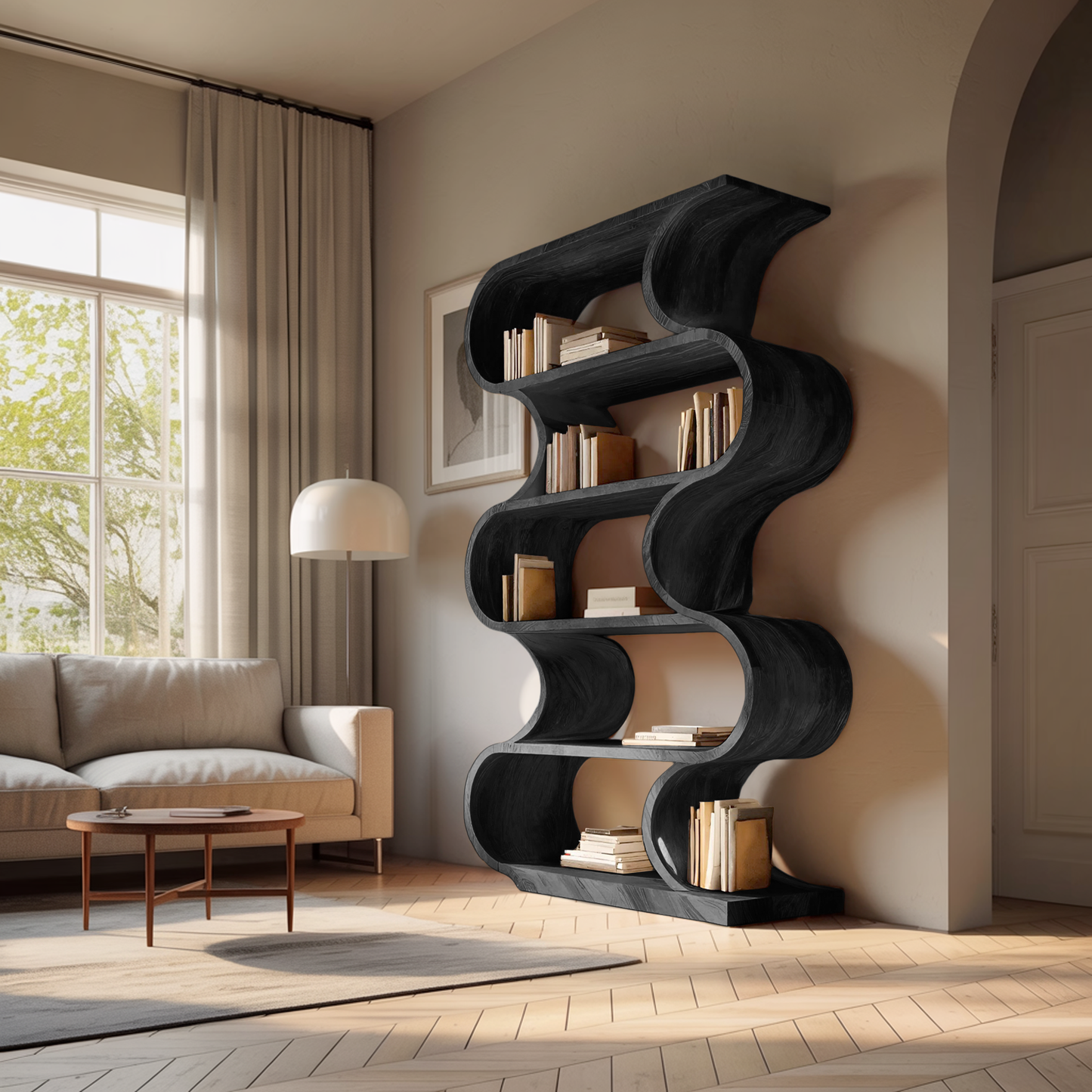 Minimal Wall Bookcase For Living Room Or Entryway Lynnsnail