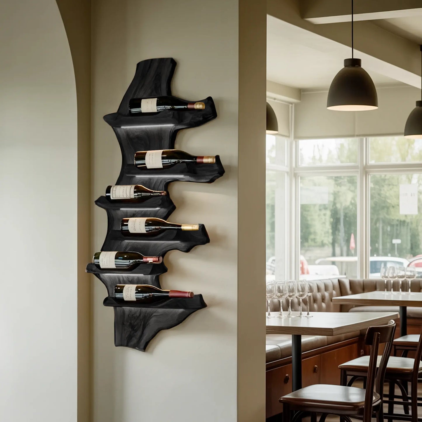 Farmhouse Live Edge Wine Holder For Entryway Furniture Decor Lynnsnail