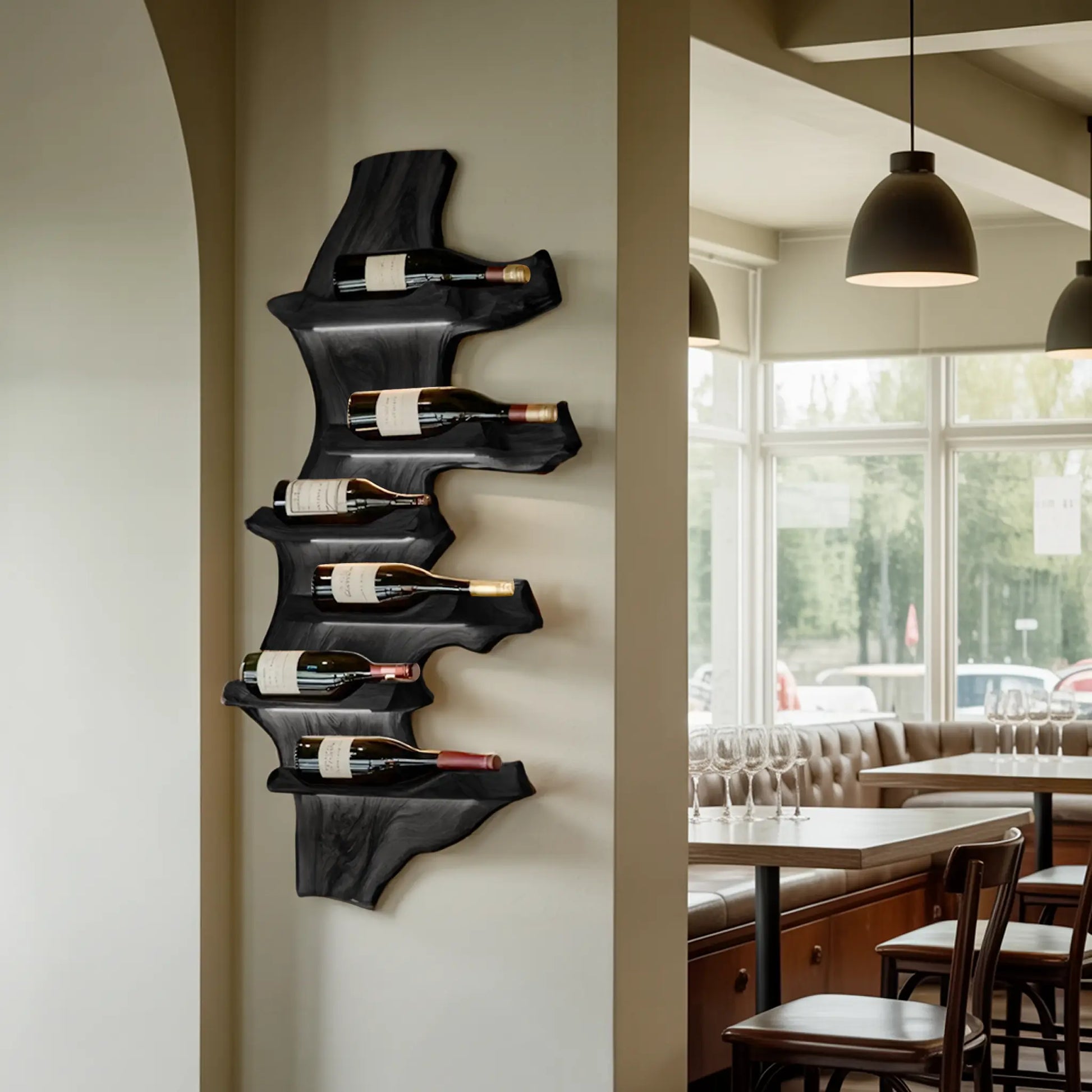 Farmhouse Live Edge Wine Holder For Entryway Furniture Decor Lynnsnail