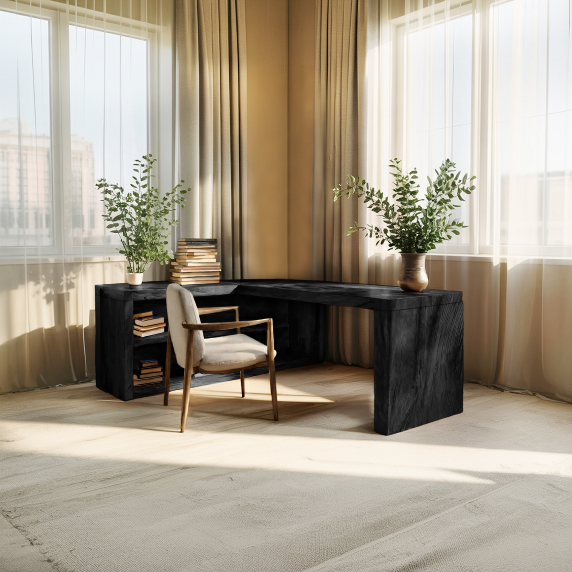 Modern L Shaped Desk For Workspace Lynnsnail