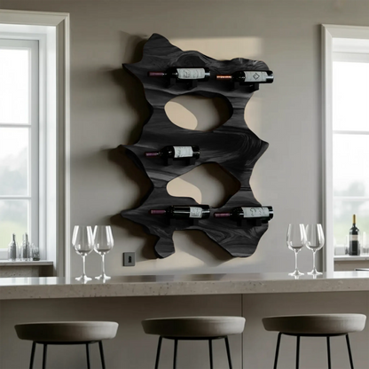 Rustic Solid Wood Live Edge Wine Rack For Entryway Lynnsnail