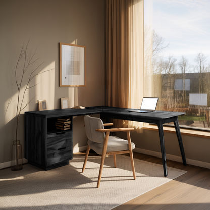 Minimal L Shaped Desk For Home Workspace Lynnsnail