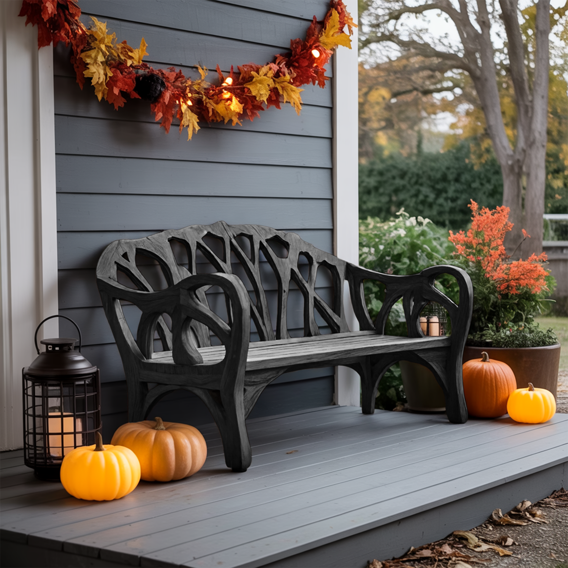 Handcrafted Halloween Patio Chair For Festive Outdoor Halloween Decor Lynnsnail