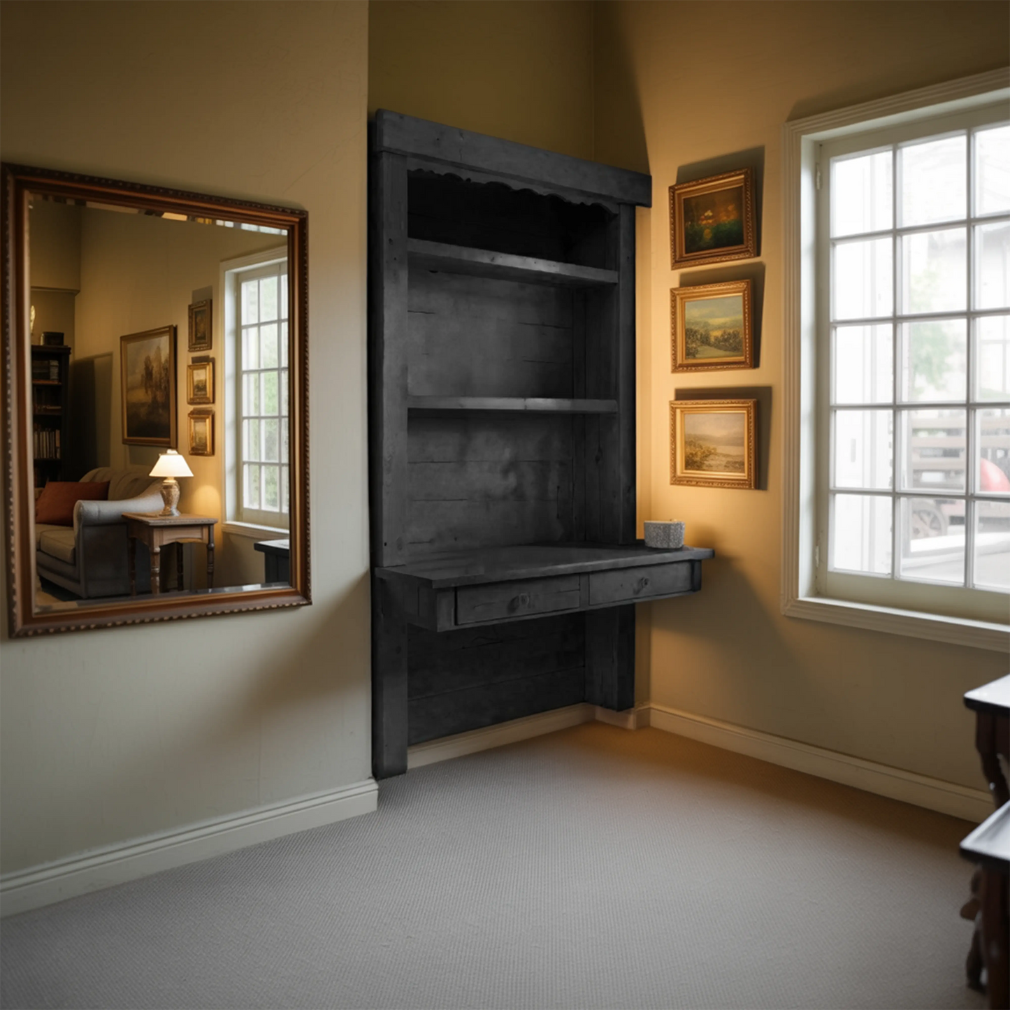 Rustic Floating Desk For Cozy Home Office Setup Lynnsnail