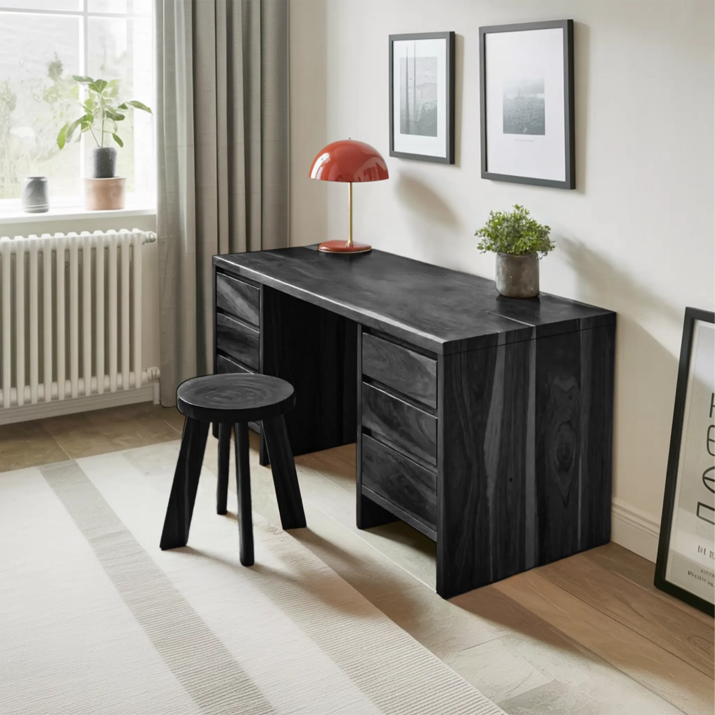 Modern Desk With Drawers Minimalist Office Table For Home Study And Workspace Lynnsnail