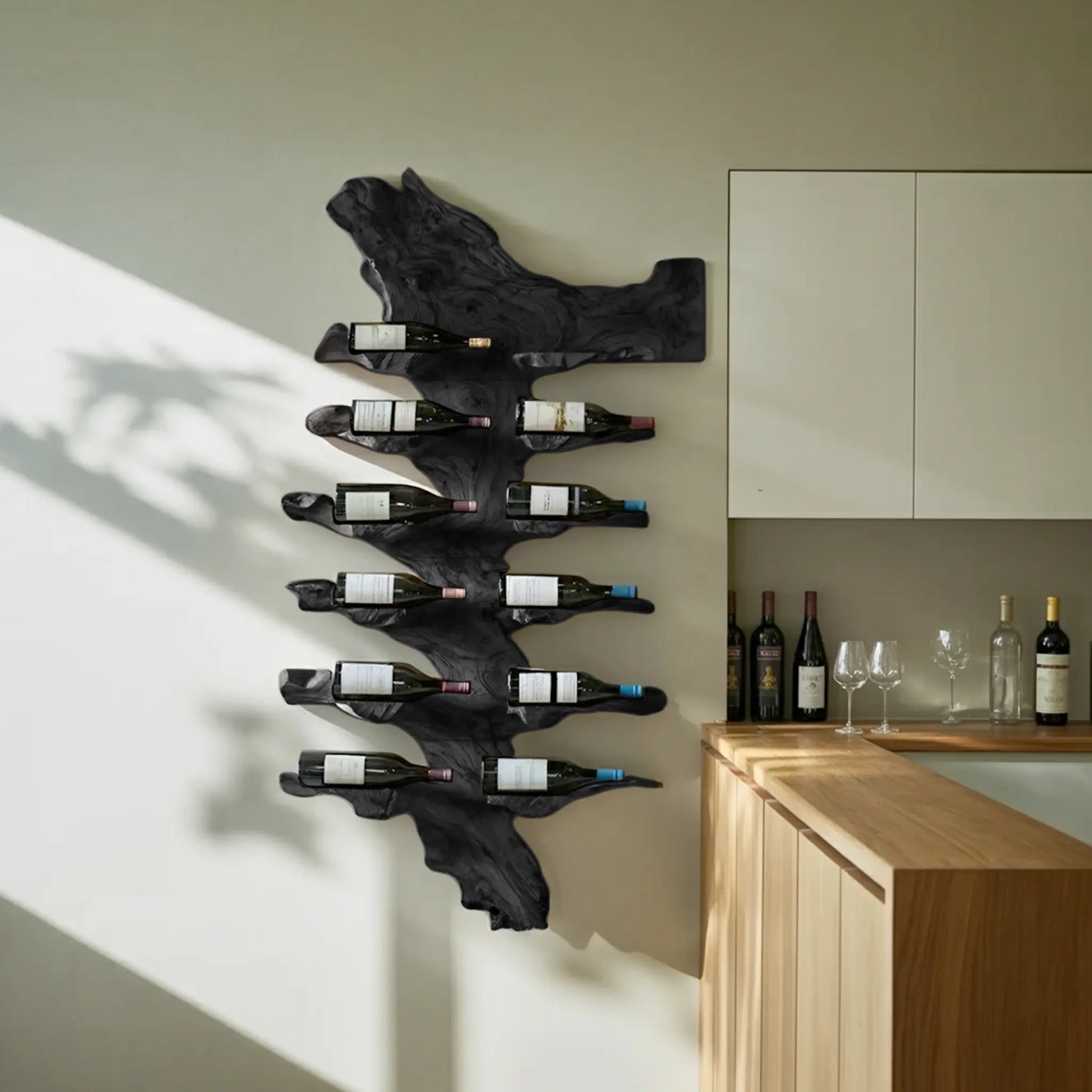 Handcrafted Live Edge Wine Holder For Luxury Furniture Decor Lynnsnail