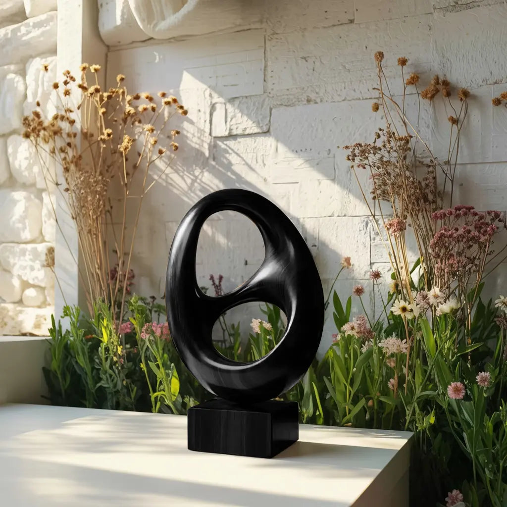 Farmhouse Abstract Wood Garden Sculpture For Yard Decor Lynnsnail