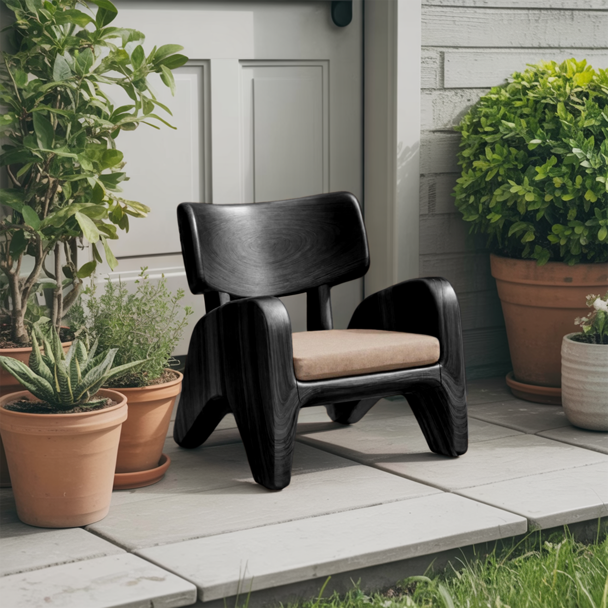 Contemporary Wooden Lounge Chair For Garden Or Reading Nook Lynnsnail