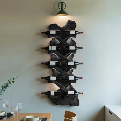 Handcrafted Solid Wood Wine Rack For Bar Decor And Storage Lynnsnail