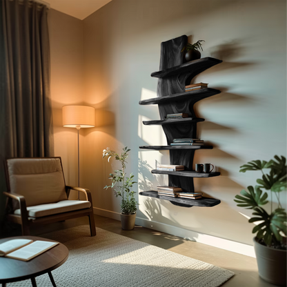 Modern Wooden Floating Bookshelf For Living Room Decor Lynnsnail