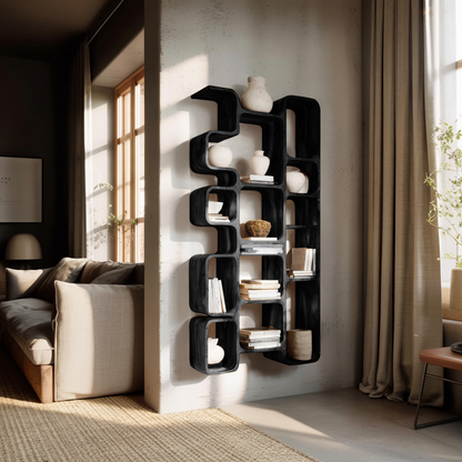Modern Bookshelf With Integrated Compartments For Living Room Lynnsnail