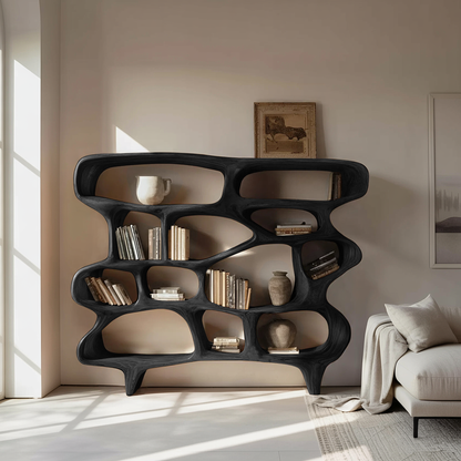 Organic Sculptural Bookshelf For Living Room Or Office Decor Lynnsnail