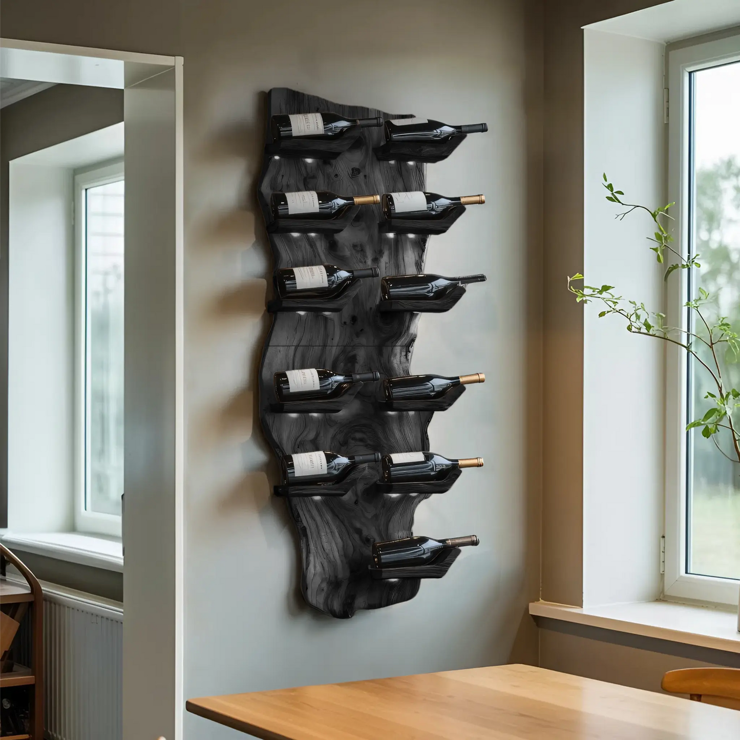Farmhouse Live Edge Wine Holder For Living Room Furniture Lynnsnail