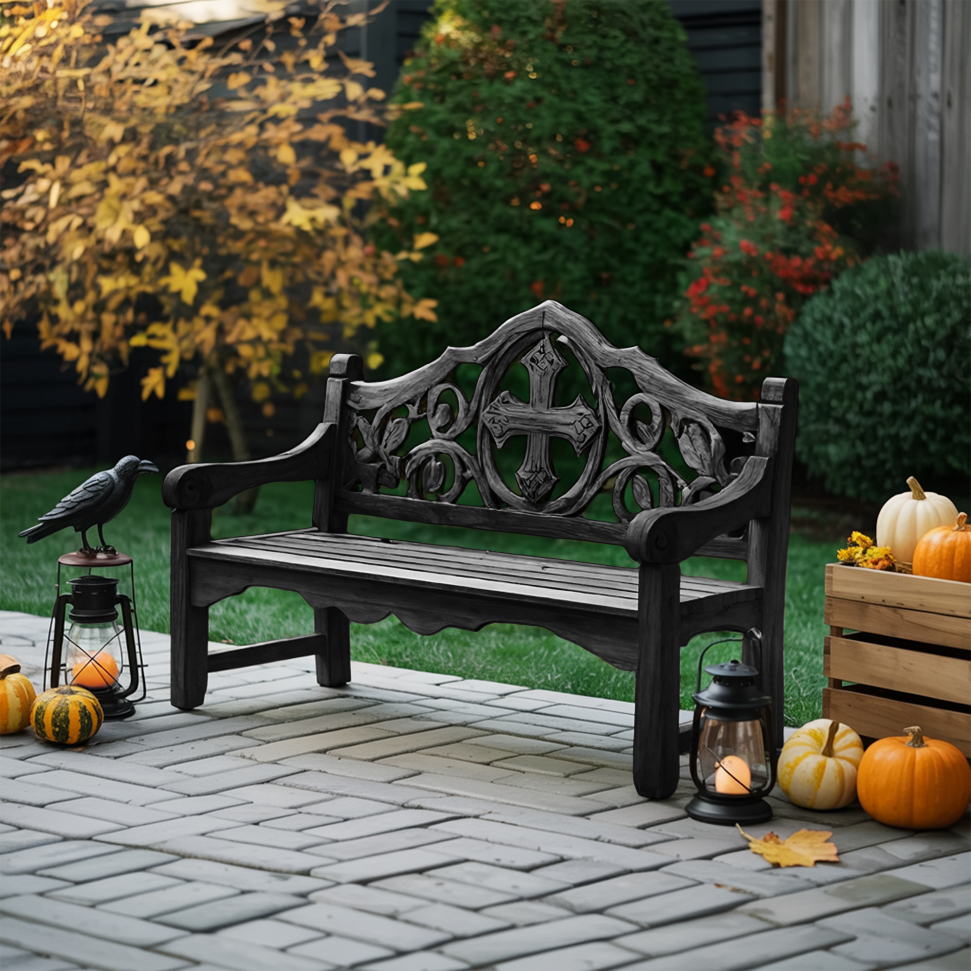 Farmhouse Halloween Patio Chair For Rustic Halloween Porch Decor Lynnsnail