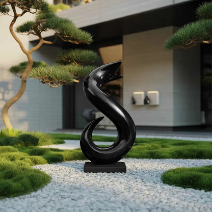 Handmade Abstract Wooden Sculpture For Living Room Lynnsnail